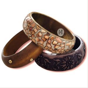 Boho chunky bangle bracelets